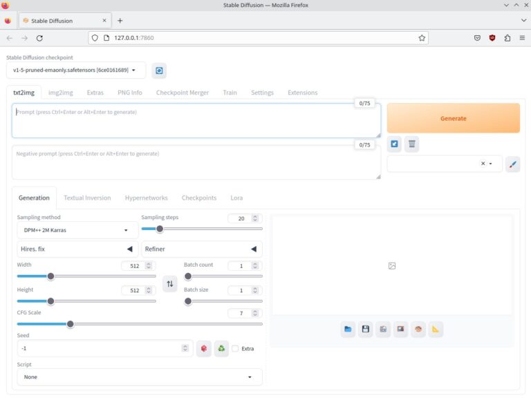 Installer Stable Diffusion WebUI en local sur Ubuntu / Debian