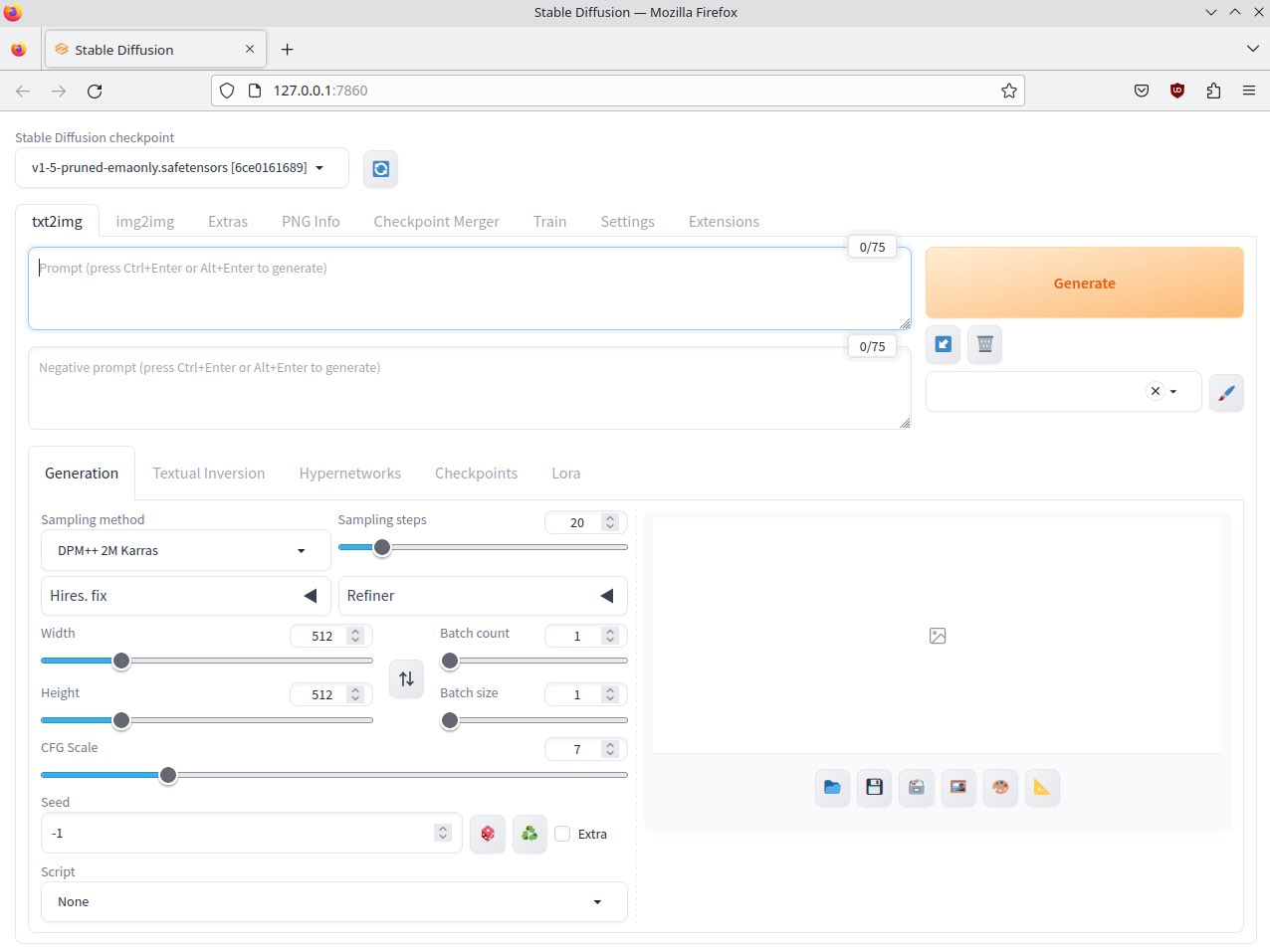 Installer Stable Diffusion WebUI en local sur Ubuntu / Debian